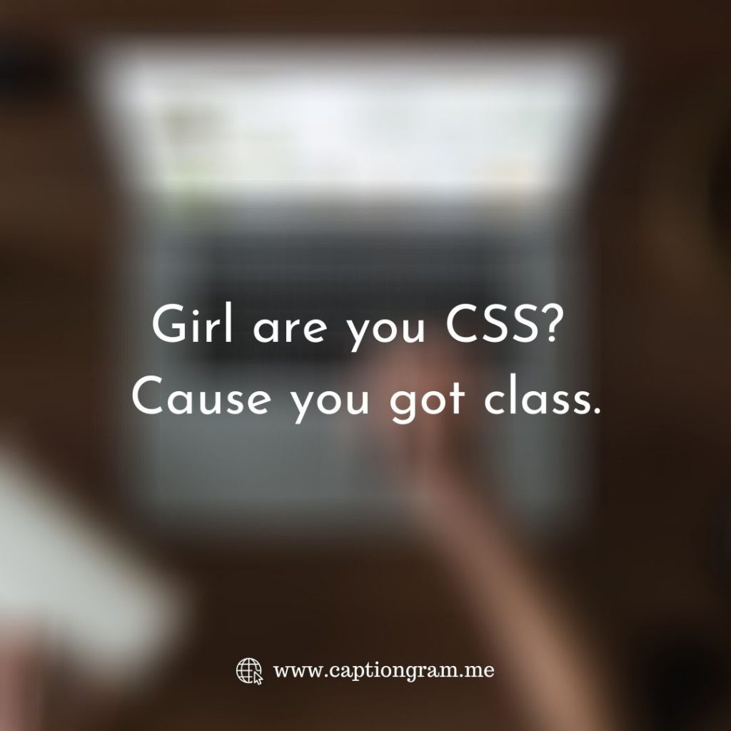 girl are you CSS?Cause you got class.